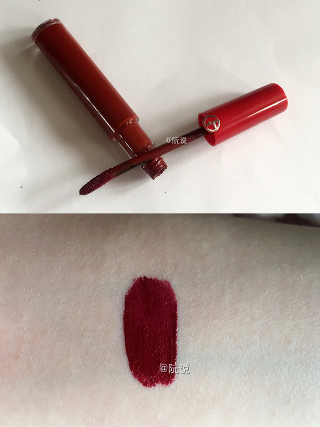 阿玛尼红管401和ysl黑管406对比,ysl黑管试色