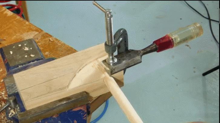 圆棒包尖榫手工制作方法,圆木榫工具的制作