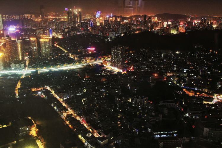 云上厦门看厦门夜景,海上看厦门