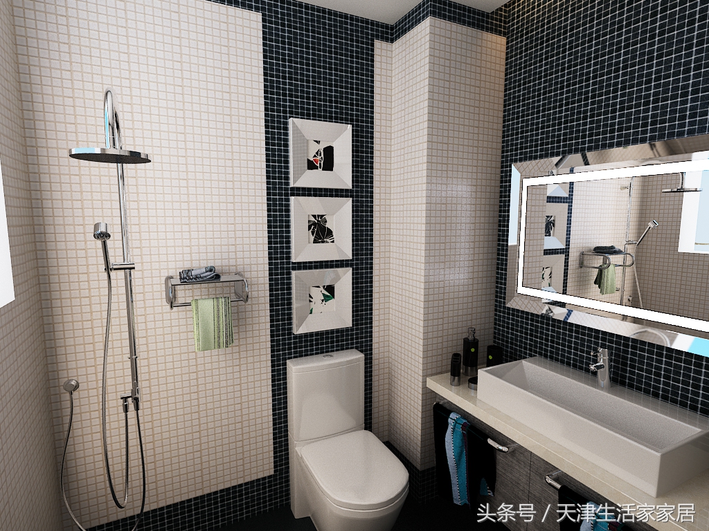 天津生活家装设计,金海岸商品楼147方装修风格