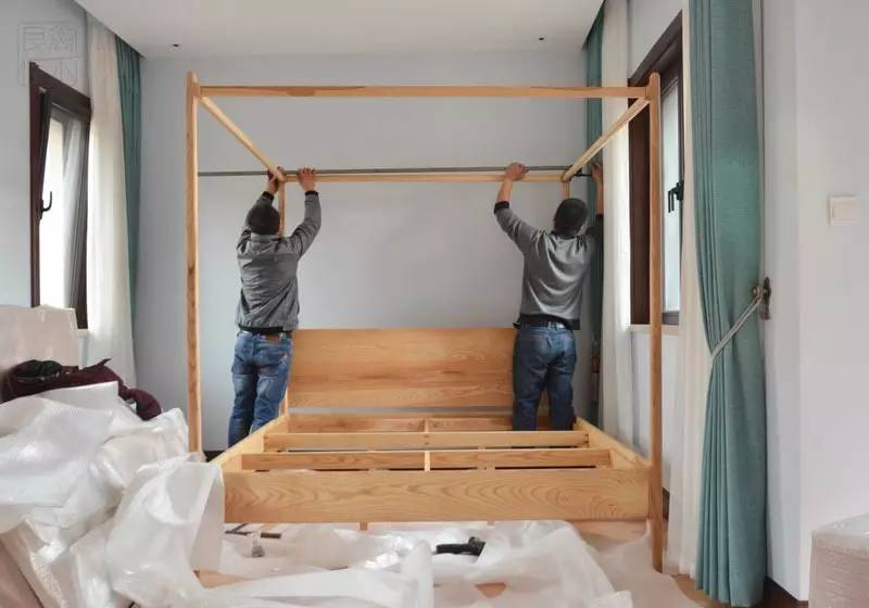 青岛实木定制床,珠海定制简约实木床