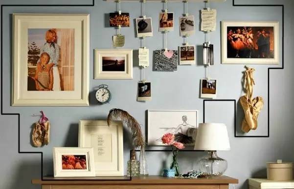 照片墙的设计与布局,照片墙的设计和摆放效果图