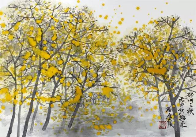 邳州银杏画欣赏,邳州银杏拍照视频