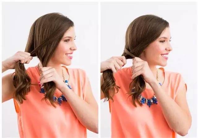 鱼尾辫教程短发全头,鱼尾辫发圈