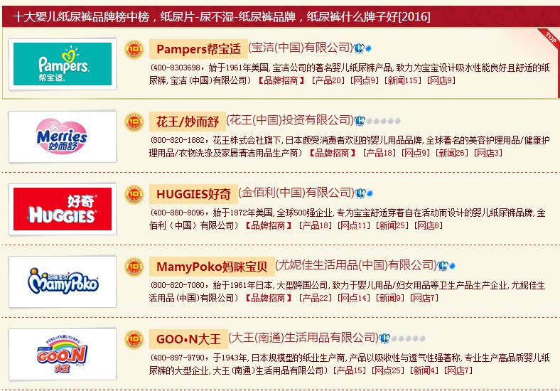 帮宝适稳居纸尿裤排行榜首位，呵护宝宝屁屁好帮手