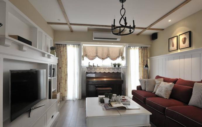 成都天伦美,成都田园风格客厅装修设计