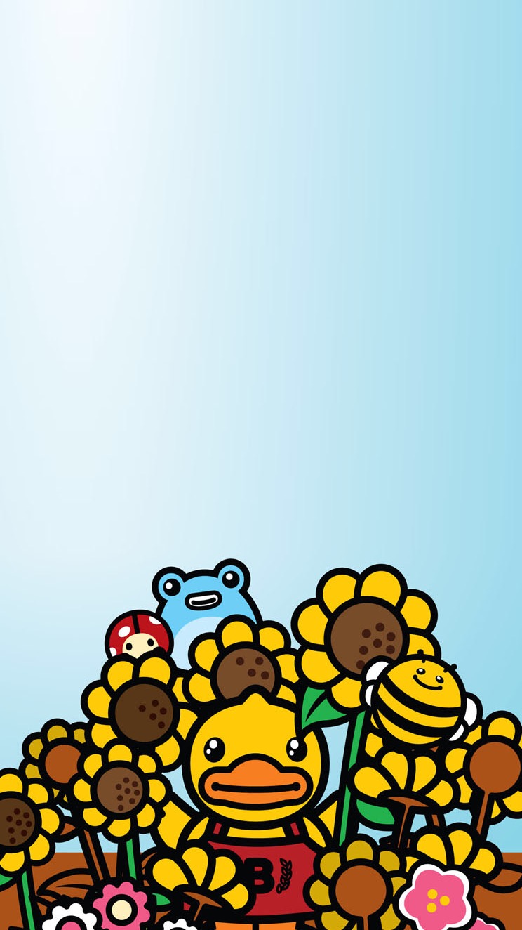 小鸭高清壁纸,黄色小雏菊壁纸