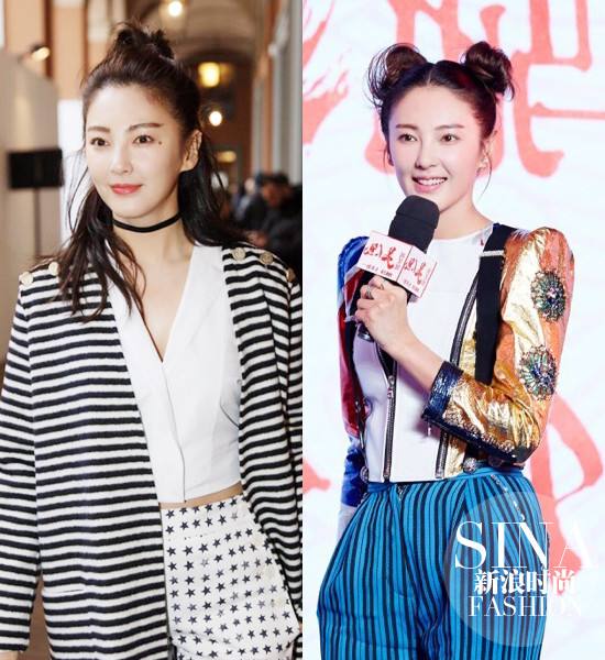 跟风卖萌！女星哪吒头齐装嫩戚薇林志玲变少女最后那位没眼看