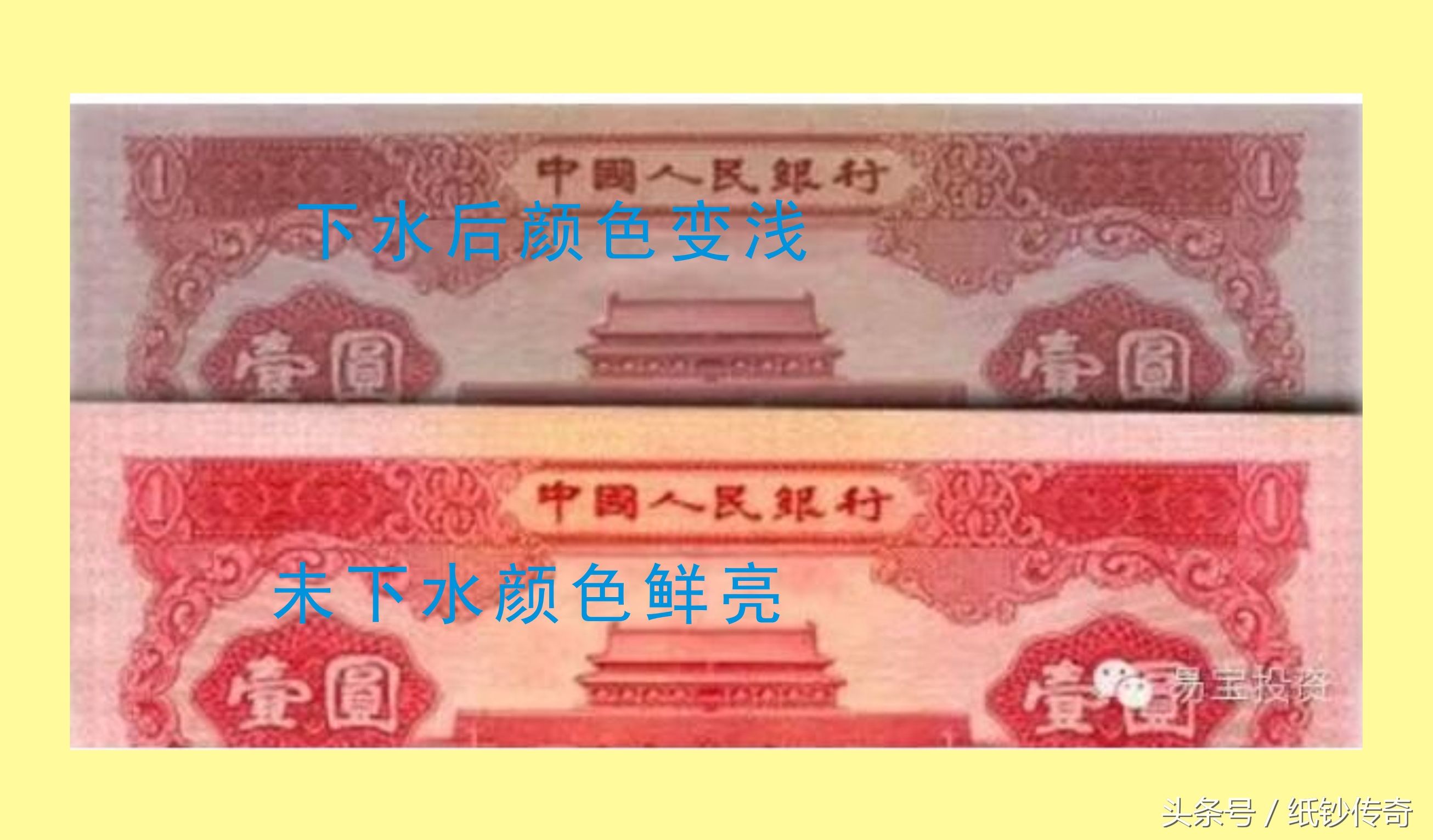如何鉴别人民币的下水纸币！