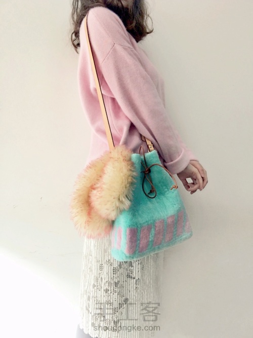 马卡龙色蝴蝶结水桶包,马卡龙色系剑桥包斜挎包