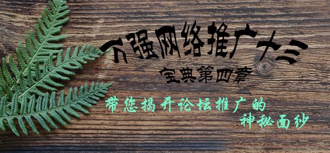万强网络推广十三宝典第四章，带您揭开论坛推广的神秘面纱