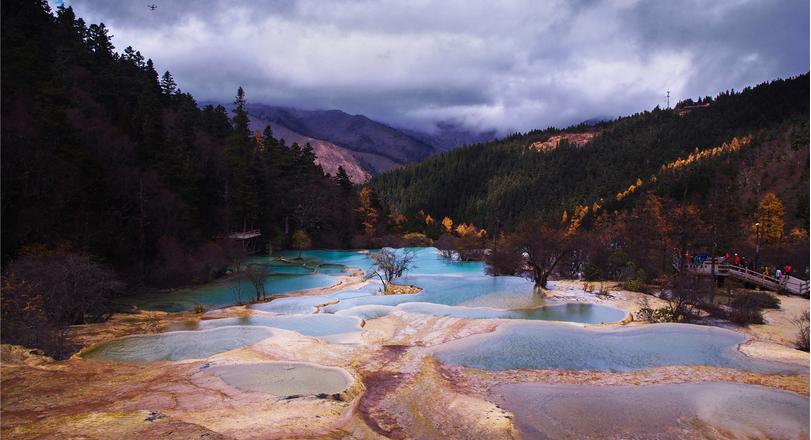 黄龙漂亮吗,惊艳世界的黄龙美景