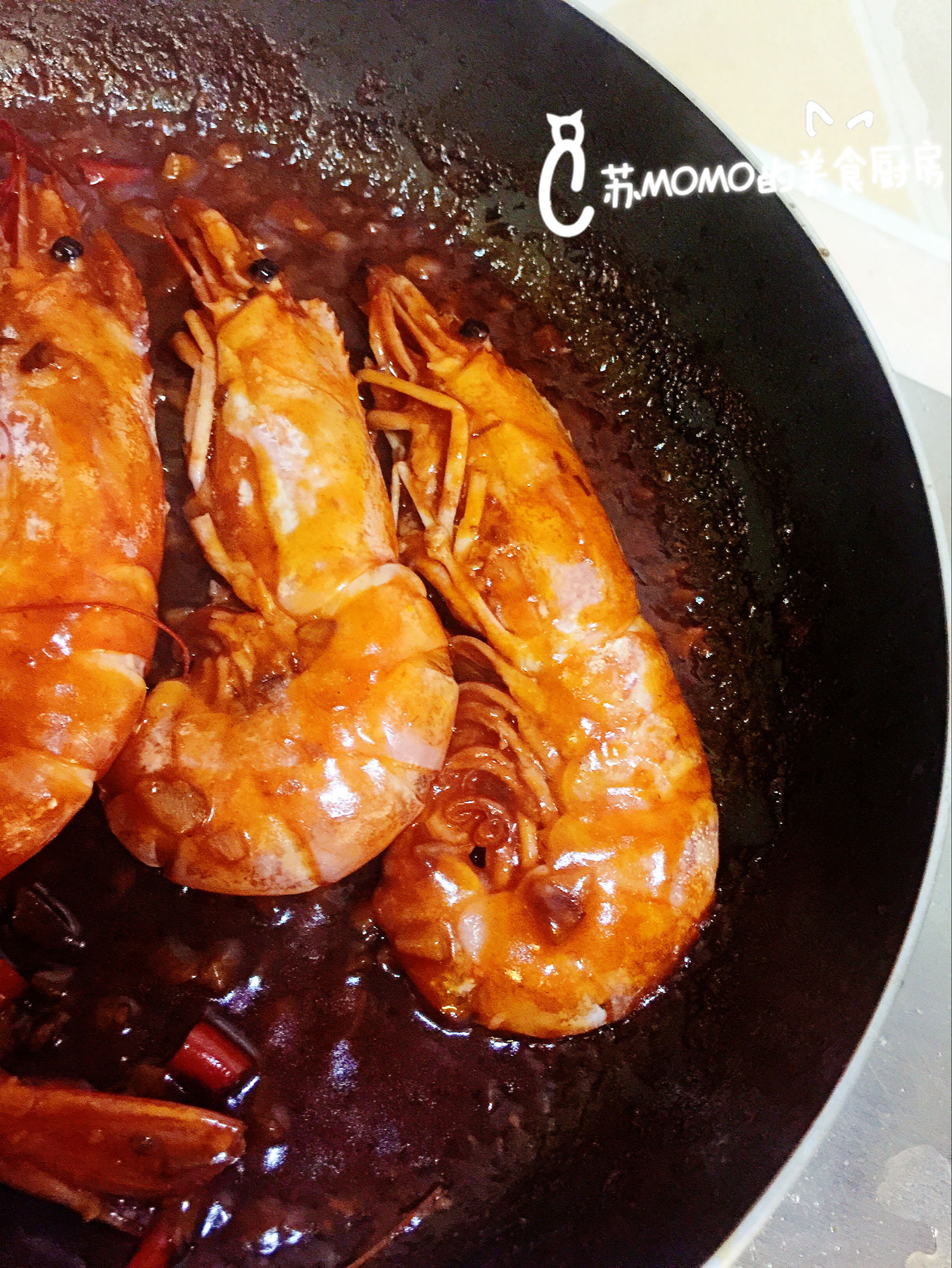 阿根廷去头红虾番茄味,芝士焗阿根廷红虾