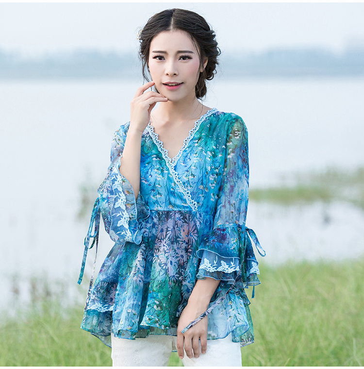 冬季雪纺衣中长款,洋气百搭上衣中长款雪纺