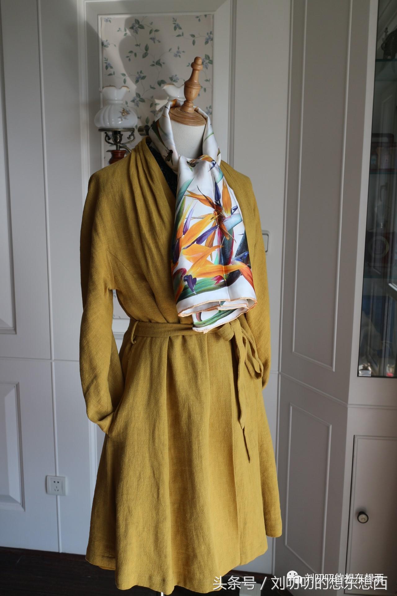 短款连衣裹裙外搭外套,裹裙一片式双面穿