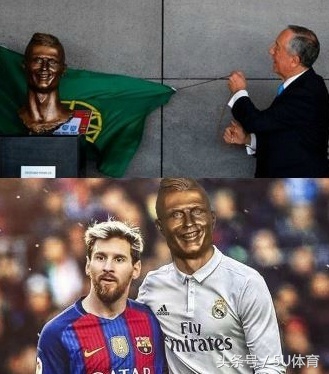 梅西和c罗雕像,c罗和梅西的雕像