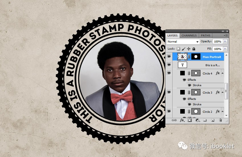 如何在Photoshop中创建橡皮图章效果