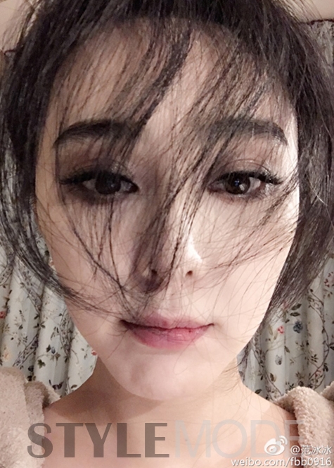 范冰冰头发散落下来的那一刻,范冰冰头发凌乱放飞自我