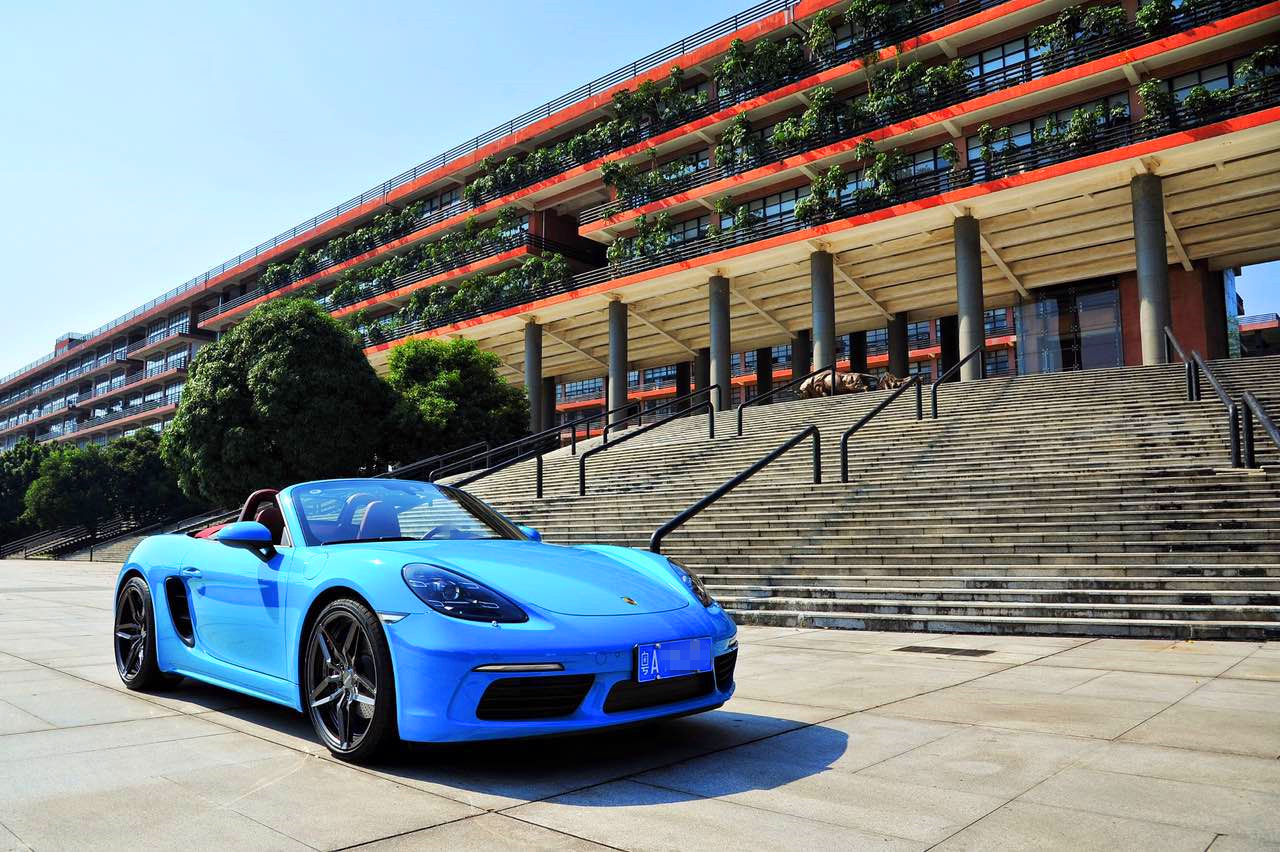 保时捷718迈阿密蓝提车仪式,保时捷718boxster迈阿密
