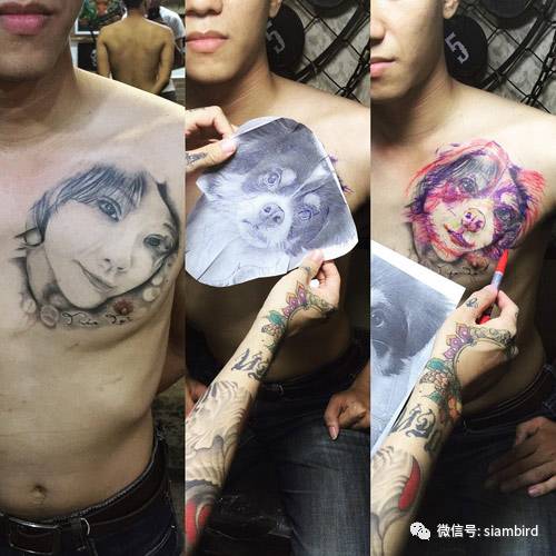 男子分手后把女友纹身改成魔鬼,男子分手把纹身女朋友改成骷髅头