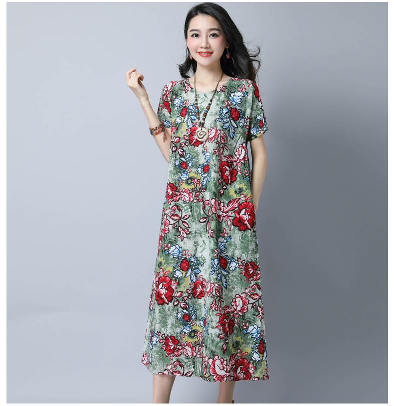 充满韵味，让人向往的民族风棉麻长裙