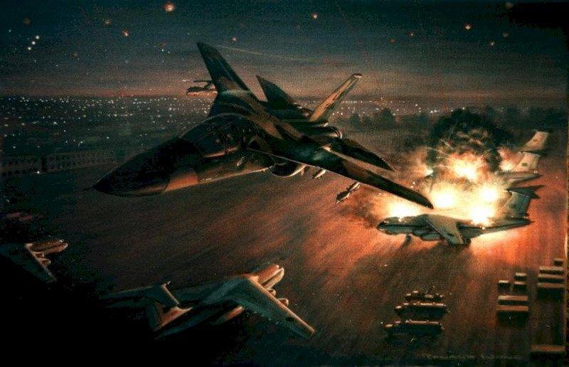 黄金峡谷行动与海湾战争,f111战斗机投放24枚炸弹