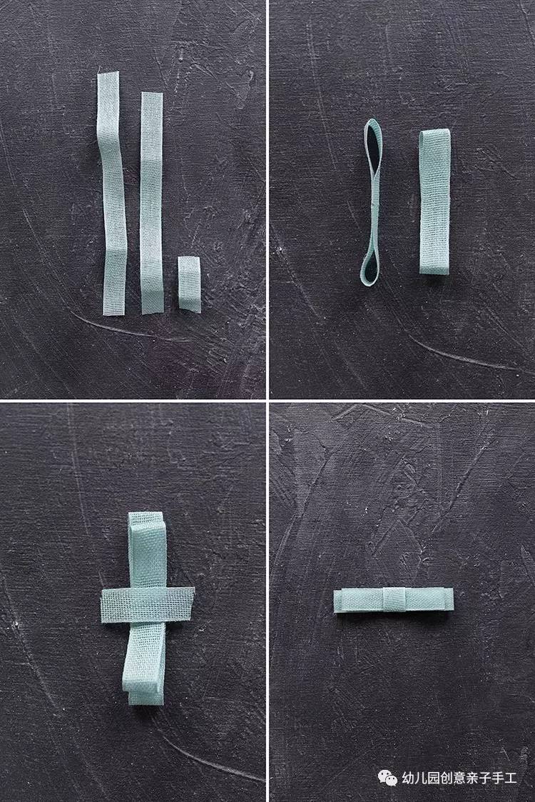 简单蝴蝶结手工幼儿,丝带蝴蝶结打法幼儿手工