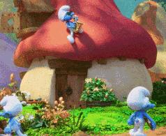 小孩看到蓝精灵,蓝精灵宝宝哭了