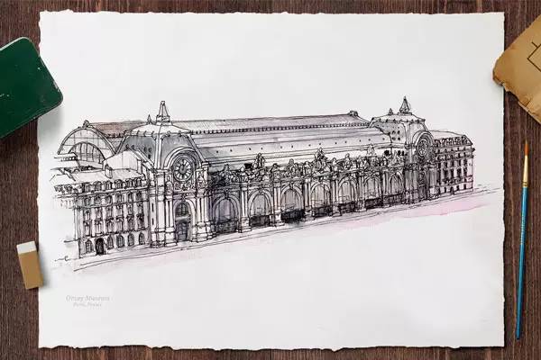 世界十大建筑画在一幅画里,中国顶级建筑水彩画