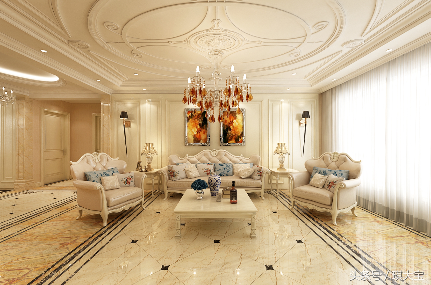 15万装修97平米的房子,15万装修100平方奶油风房子