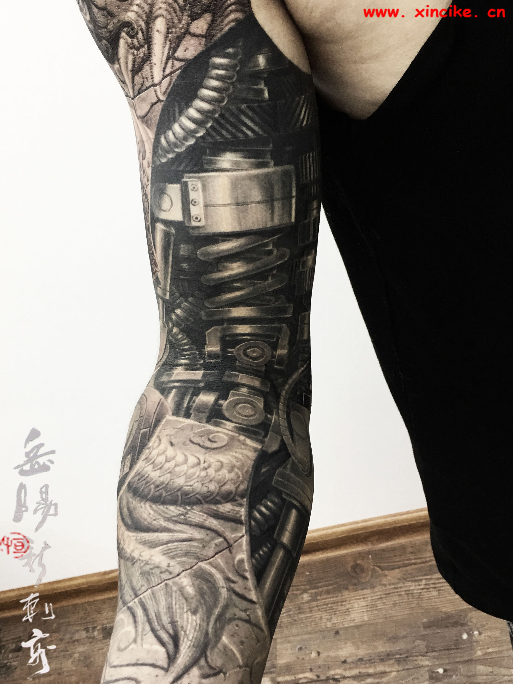 岳阳新刺客纹身图,岳阳新刺客花臂纹身作品