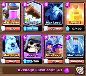 皇室战争克隆法术卡组没有传奇卡,皇室战争中带雷电法术的卡组