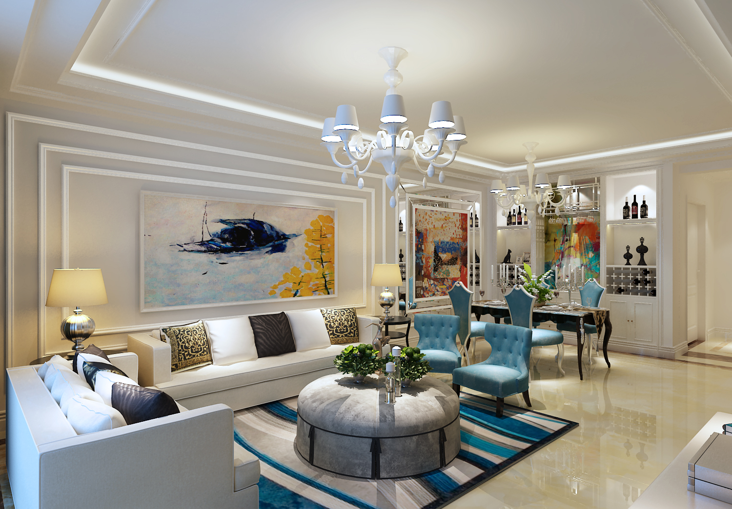 呼和浩特装修最新款,呼和浩特140平现代简约装修风格