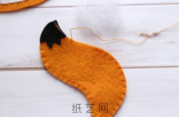 不织布小狐狸玩偶,不织布玩偶狐狸教程