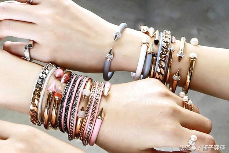 ins小众冷淡风不掉色钛钢手镯,小众原创银手镯ins