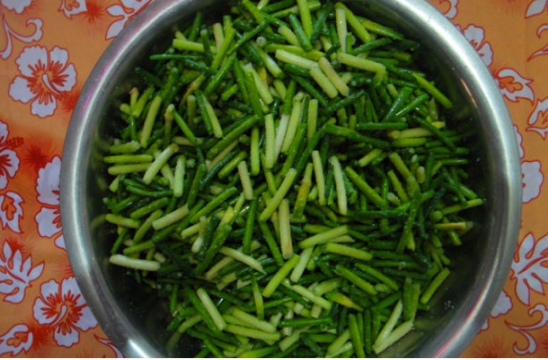 蒜苔老了是什么样的,蒜苔老嫩