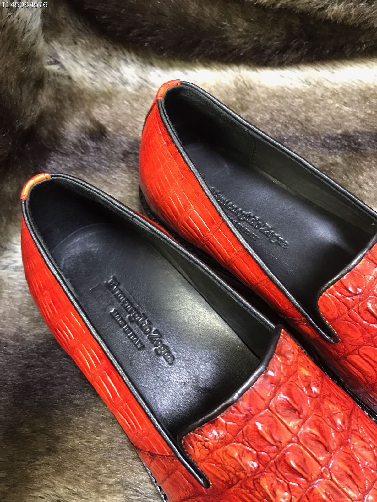 zegna杰尼亚牛津时尚皮鞋,zegna杰尼亚男士鳄鱼皮休闲鞋