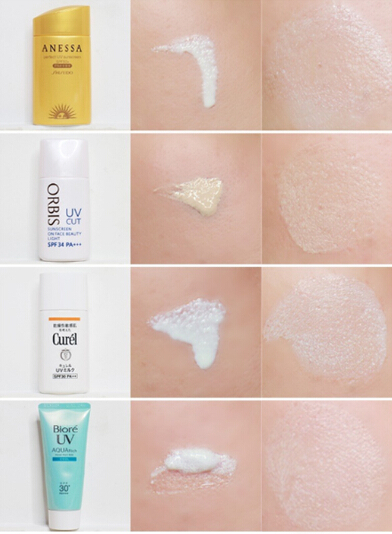 防晒大比拼,防晒的对比图