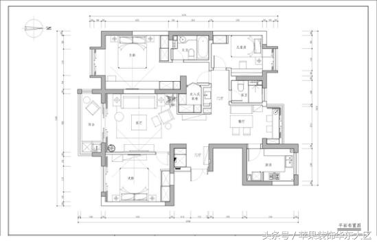 金桥国际120平简约现代装修风格,装饰设计合肥