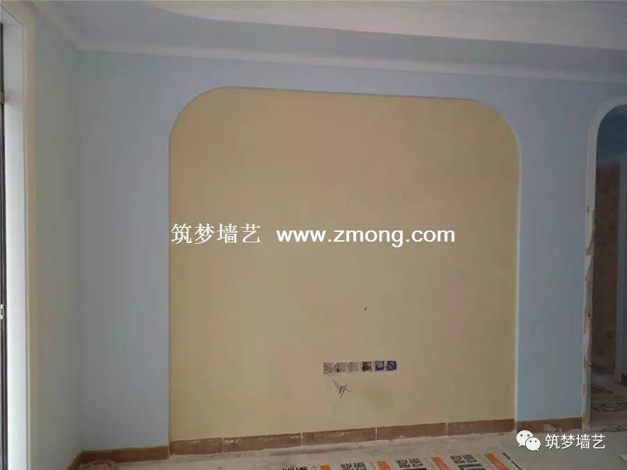 硅藻泥图案施工全过程,硅藻泥点彩工艺效果图