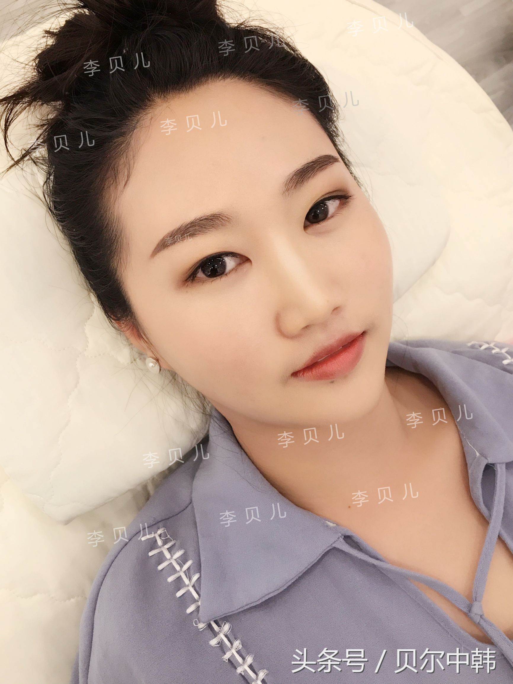 李贝儿自然眉丨做韩式半永久眉毛后几天结痂掉痂？