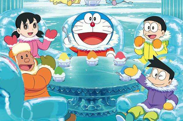 大雄蓝胖子南极冒险,哆啦a梦与大雄的南极冰川大冒险