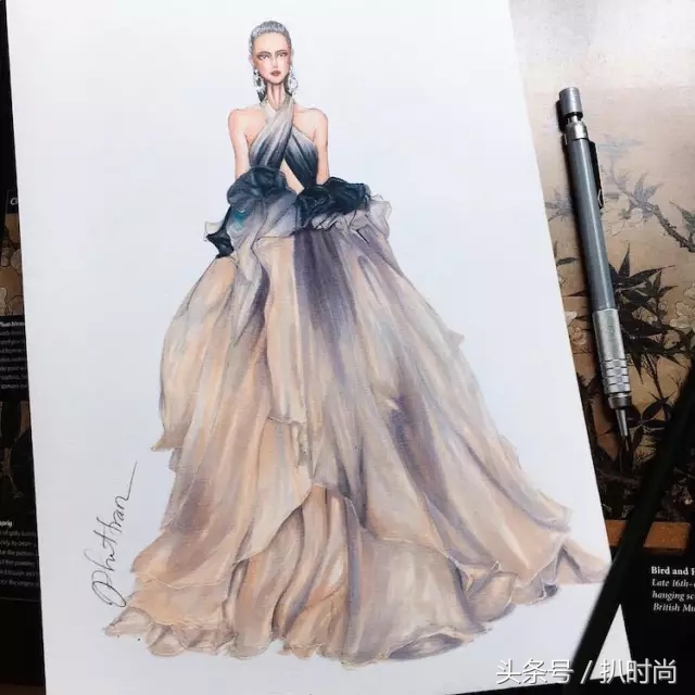 礼服好高级感,怎么画礼服设计手稿图