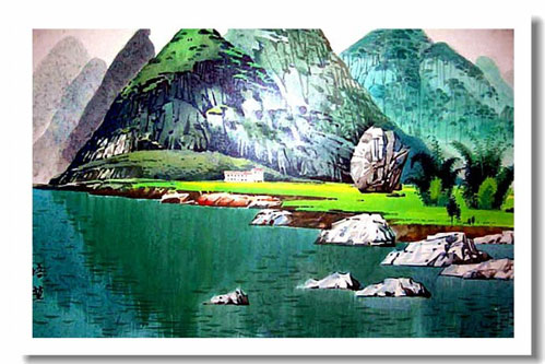 天天漫画网：实力派画家王培堃《水彩风景画---广西八景之滨》