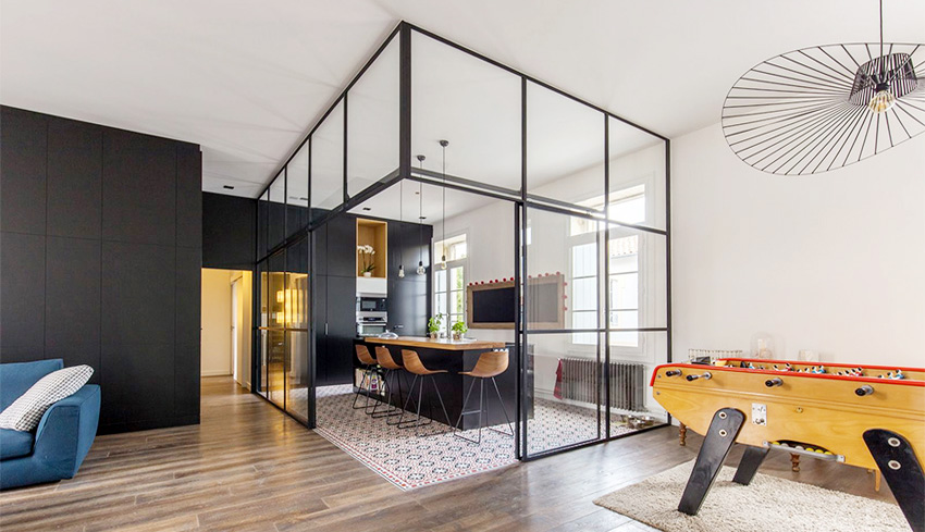 黑框格子玻璃隔断好看吗,黑框玻璃隔断预留尺寸