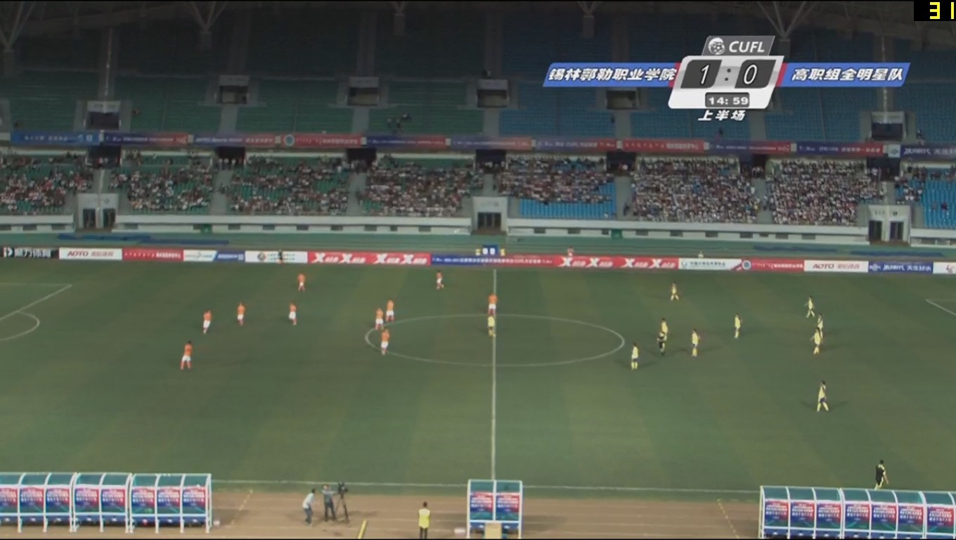 全国大学生足球联赛高职组总决赛揭幕战锡林职院6:0高职明星