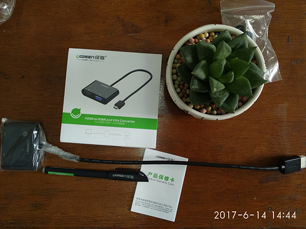 绿联hdmi转vga转换器高清转换头,vgahdmi转换器接口