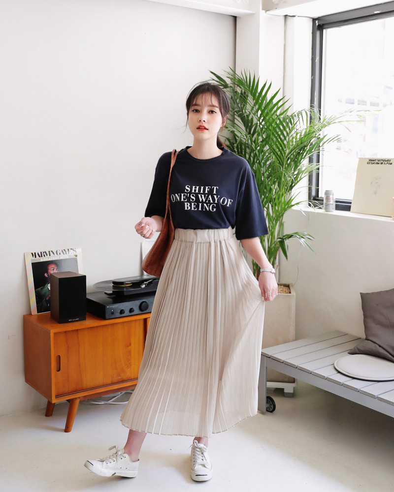 T恤搭配半身裙最新韩版女装为你赚足回头率