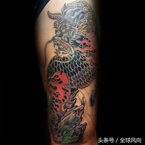 麒麟上云纹身图片大全,麒麟的纹身图案大全