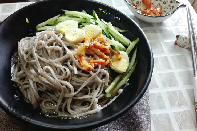 韩式麻酱荞麦面,韩式酸冷荞麦面